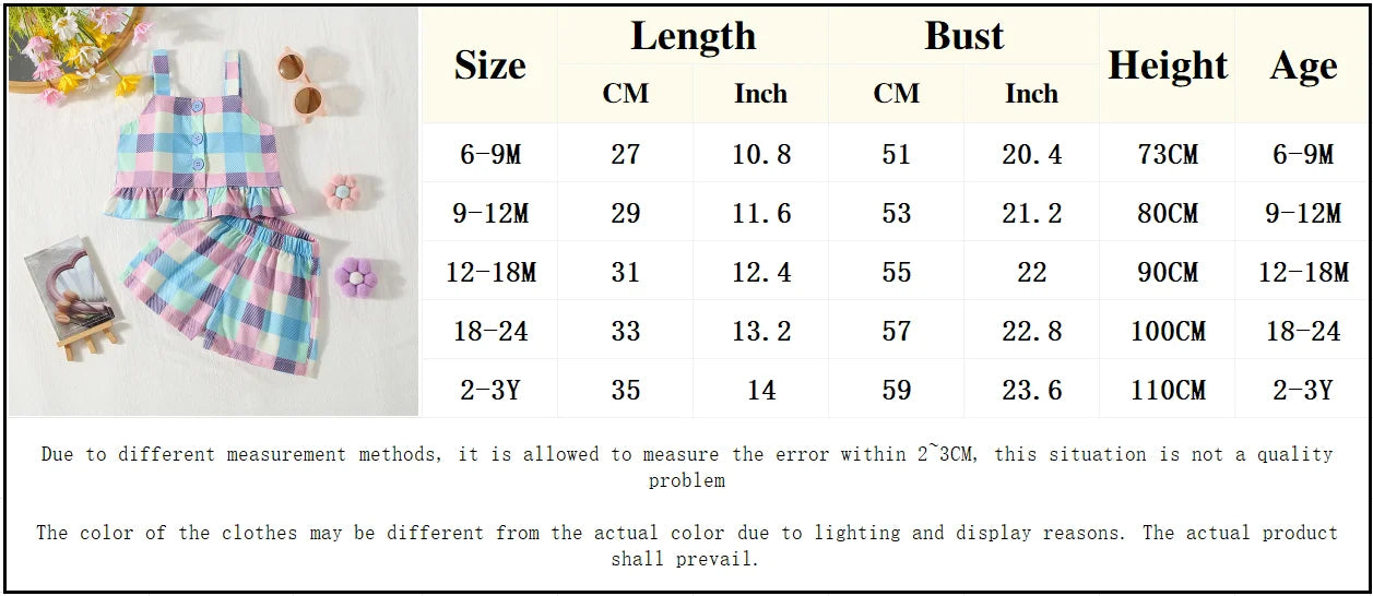 Baby Girl Summer Strap Shorts Set