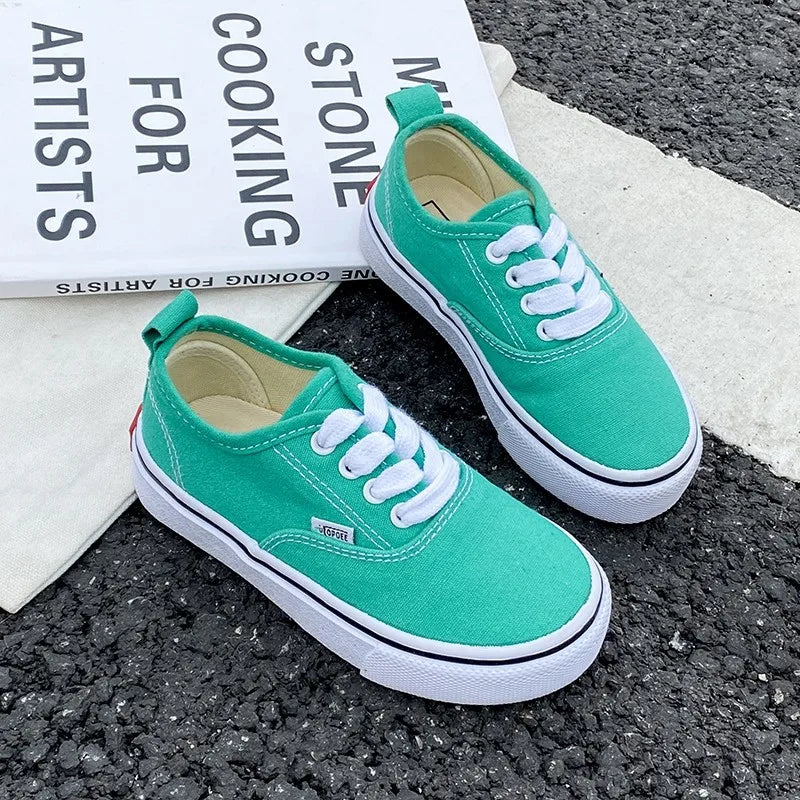 Kids’ Low-Top Canvas Shoes – Minimalist Casual Sneakers