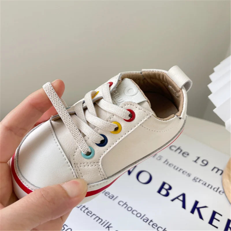 Baby Spring/Autumn Leather Sneakers  – Soft Sole Toddler Shoes