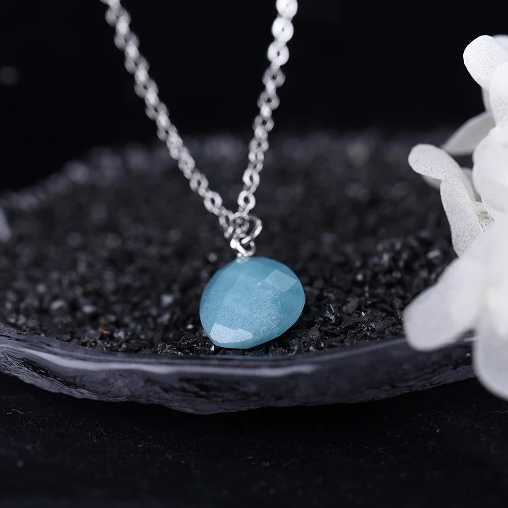ITSMOS Natural Labradorite Amazonite Pendant