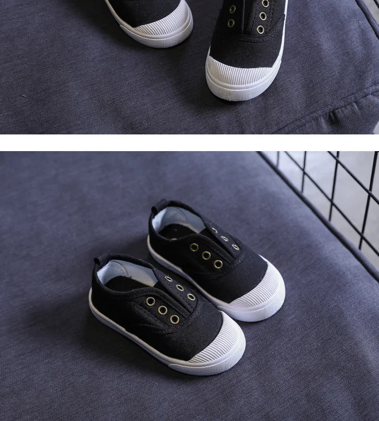 Kids’ Canvas Sneakers – Candy Color, Comfortable School Shoes