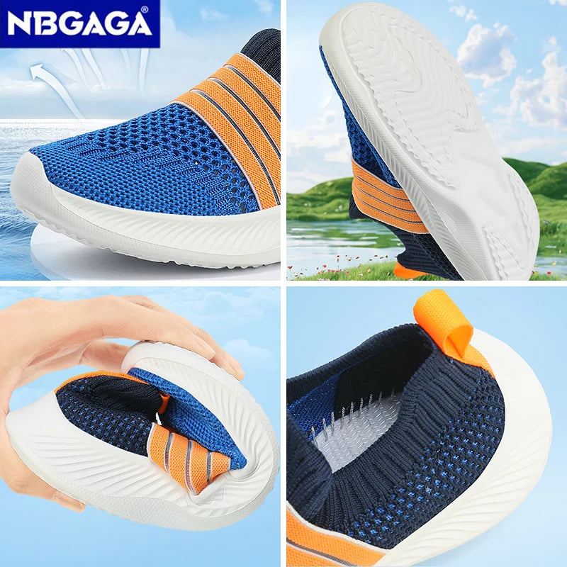 Kids’ Breathable Slip-On Sneakers – Lightweight & Comfortable (28–39)