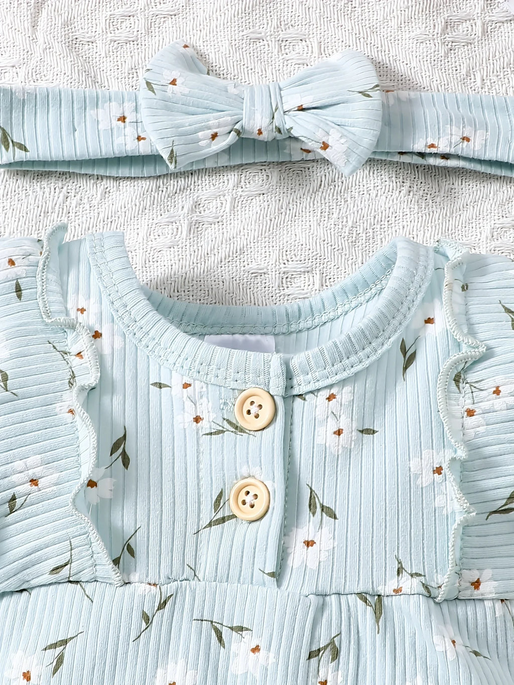 2PCS Summer Baby Girl Butterfly Sleeve Jumpsuit, Princess Style