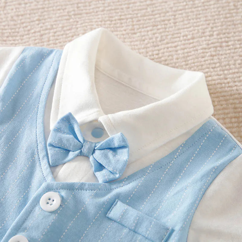 Baby Boy Gentleman Tie Jumpsuit (0-18M)