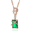 Kinel Luxury Square Green Natural Zircon