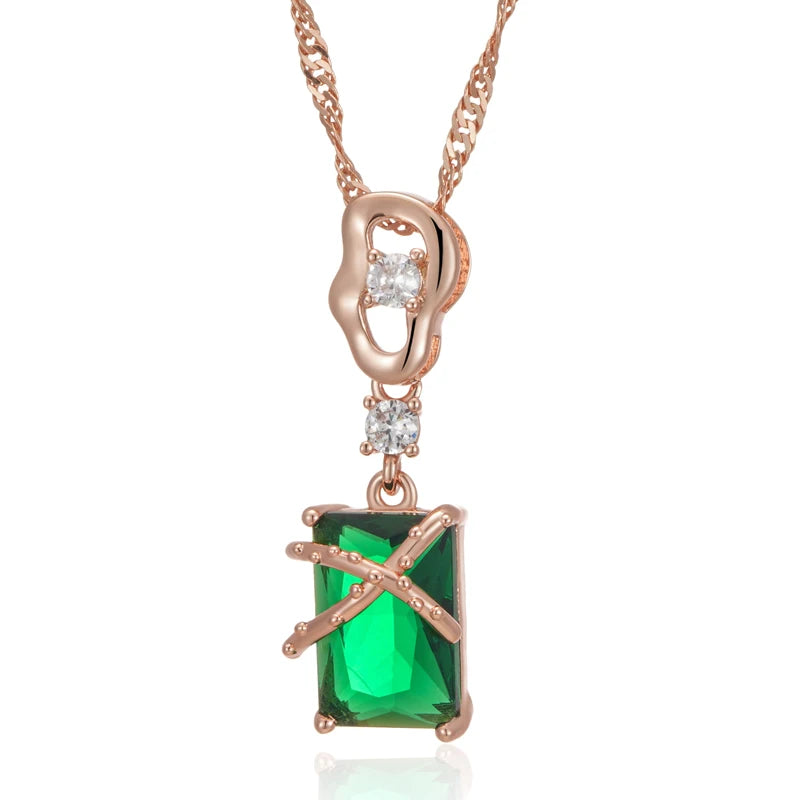 Kinel Luxury Square Green Natural Zircon