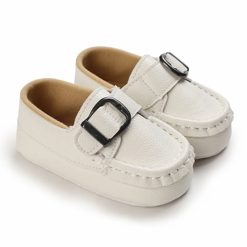 Infant Spring Sneakers (0–18M) – White Non-Slip Soft-Soled Shoes