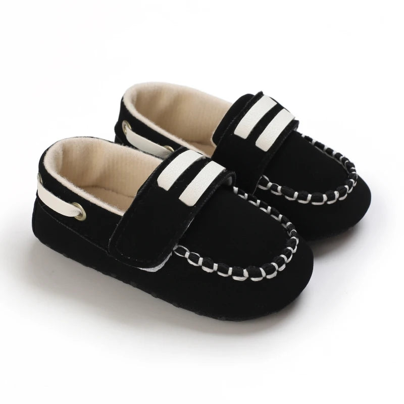 Baby Christening Shoes (0–18M) – PU Leather Moccasins for Boys & Girls