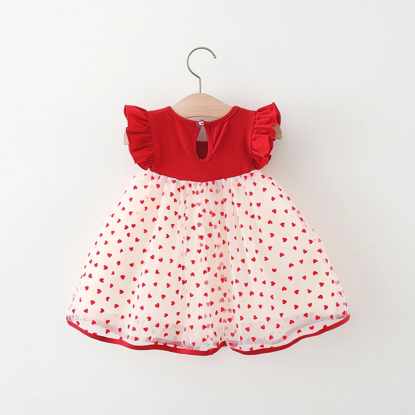 Baby Girl Red Heart Tutu Dress