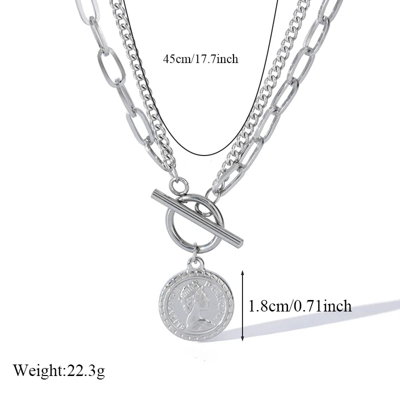Portrait Coin Necklace