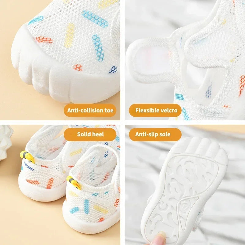 Kids Summer Air Mesh Sandals (1–4T) – Lightweight Non-Slip First Walkers