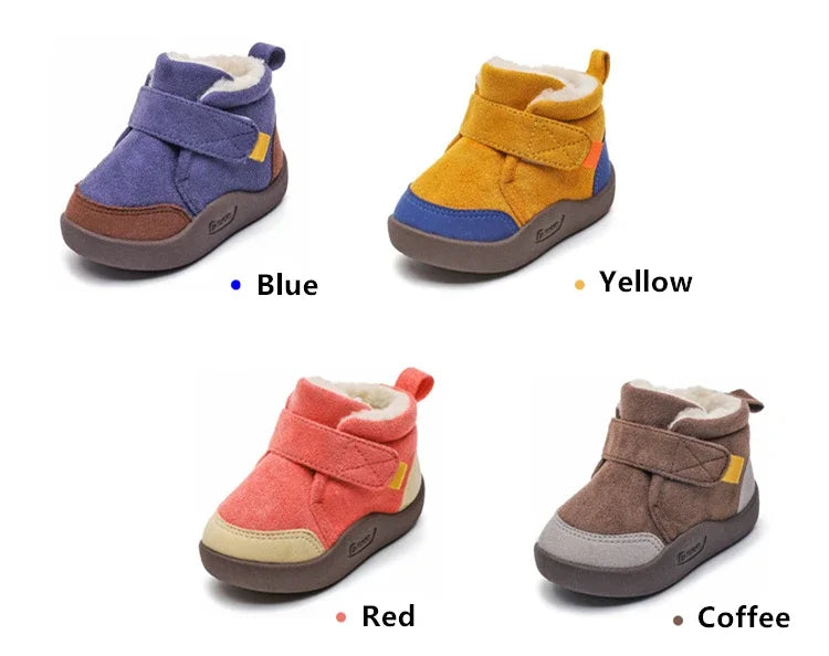 Baby Toddler Winter Boots – Plush Soft-Sole Snow Shoes