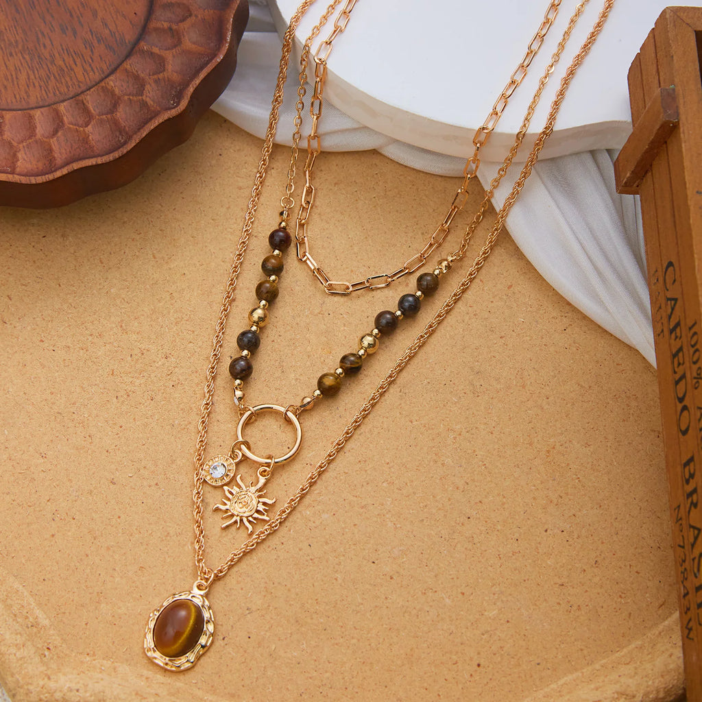Retro 3 Layers Gold Plated Tiger