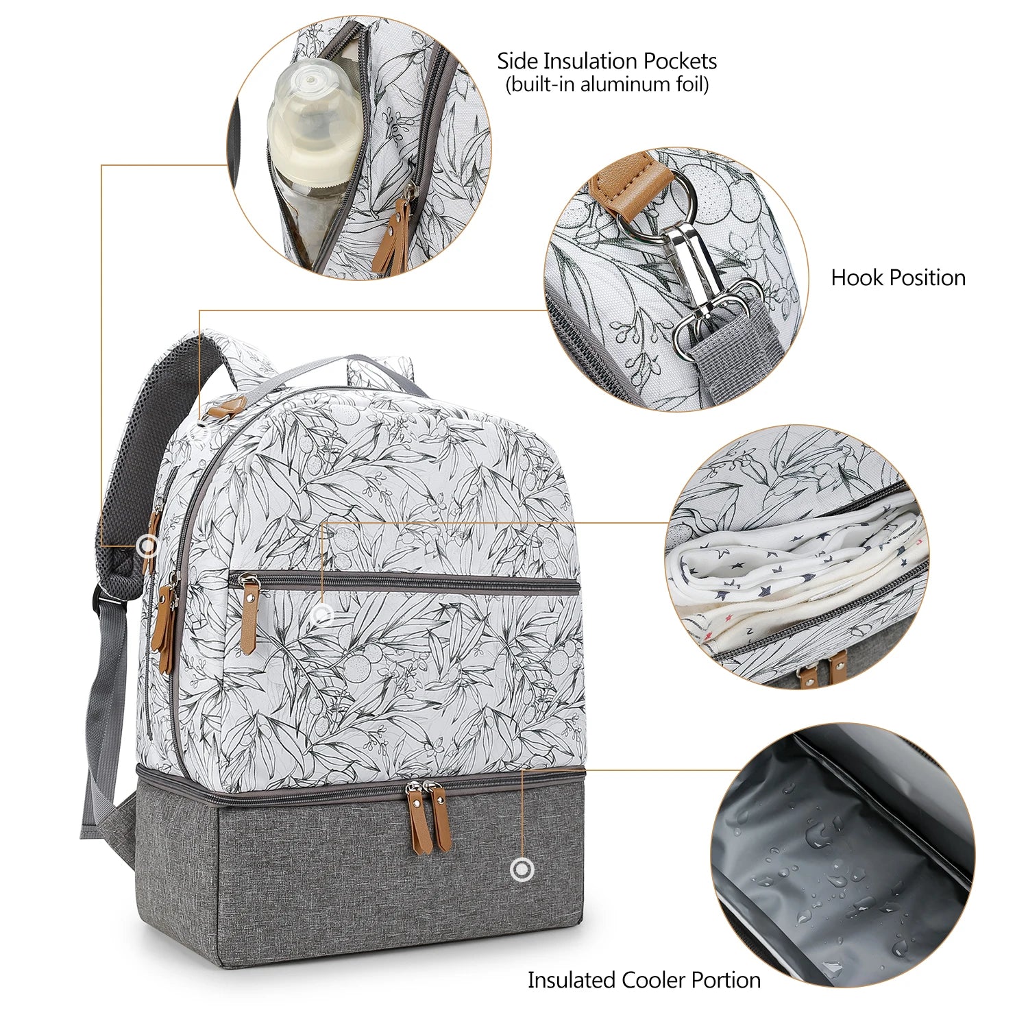 Medium Size Breast Pump Bag – Double Layer Cooler Bag for Outdoor & Working Moms