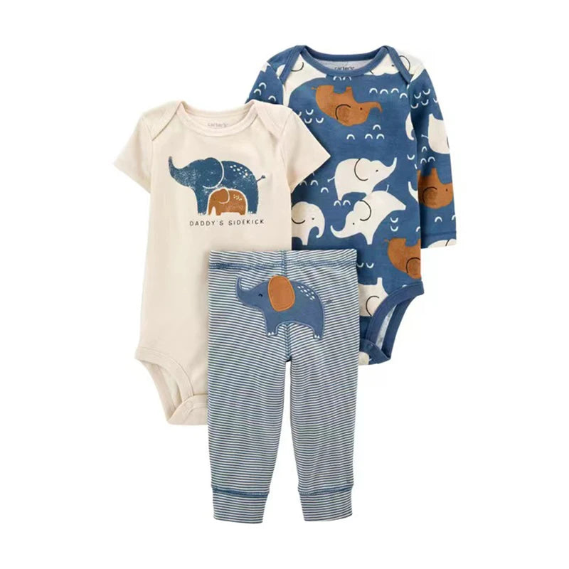 Baby Boy/Girl Animal 3-Piece Outfit – Autumn (0–12M)