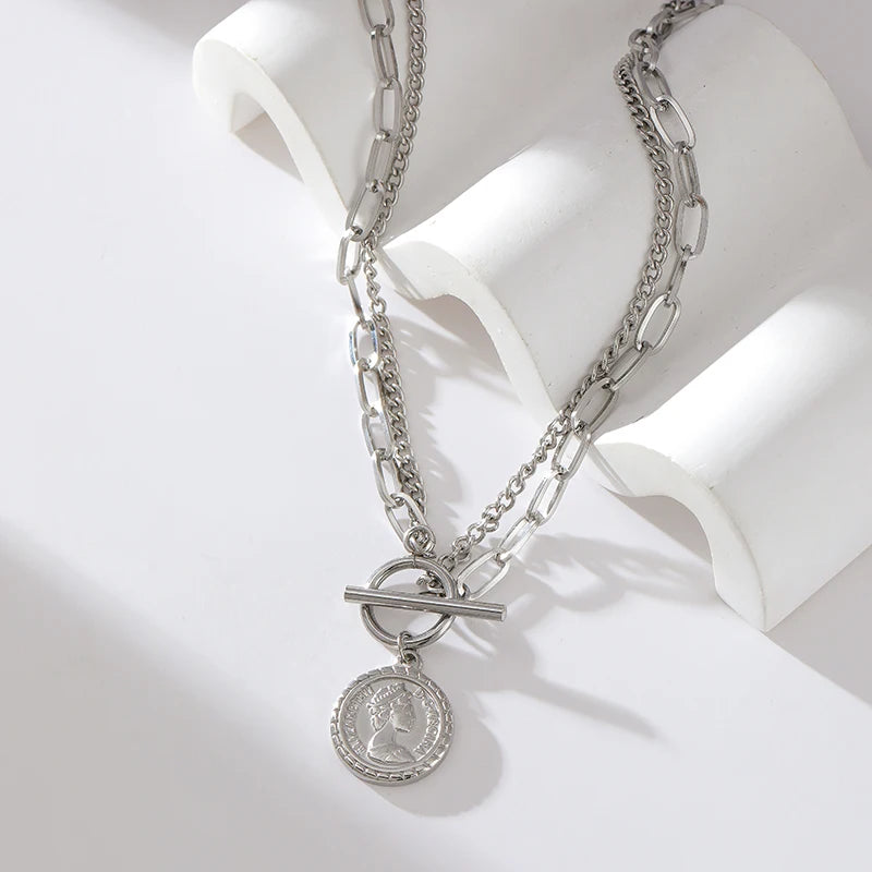 Portrait Coin Necklace