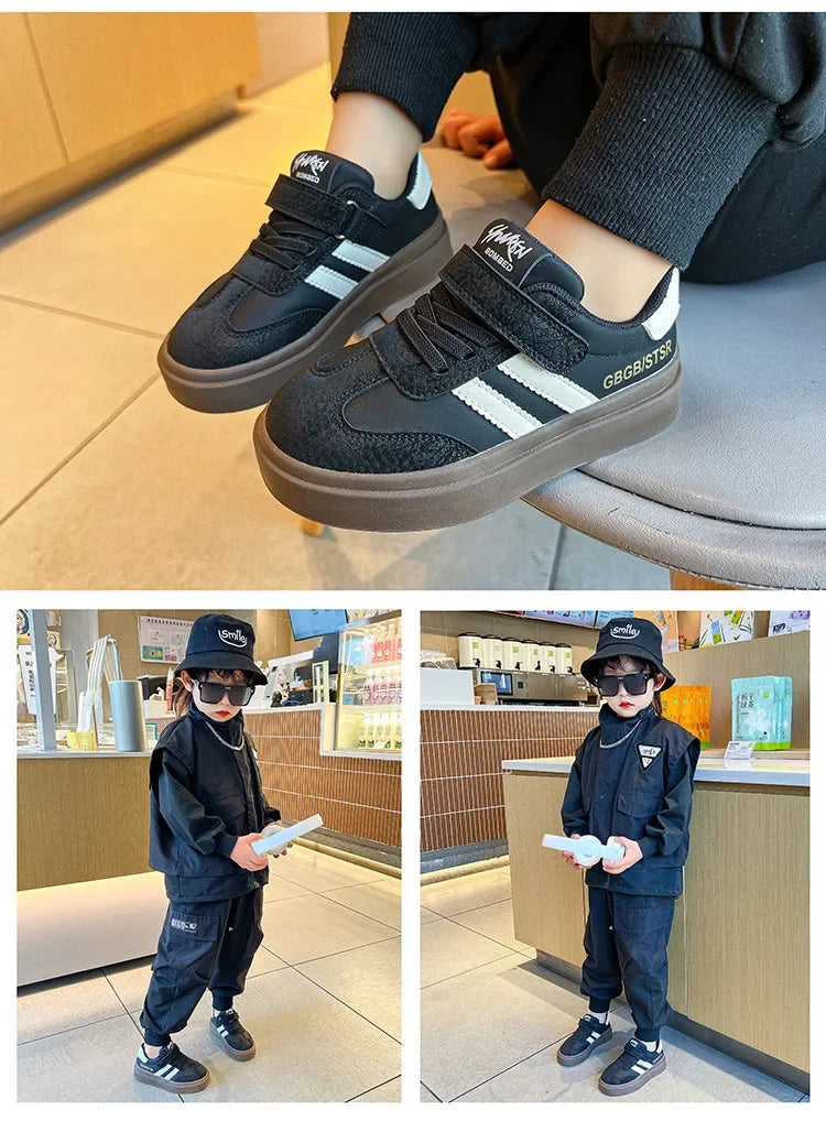 Kids Casual Sneakers – Breathable Anti-Skid Slip-On Shoes