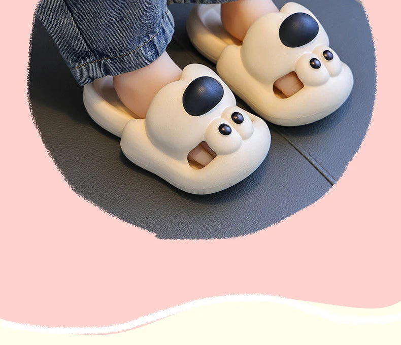 Kids Cartoon Puppy Slippers – Soft Non-Slip Indoor Flip-Flops