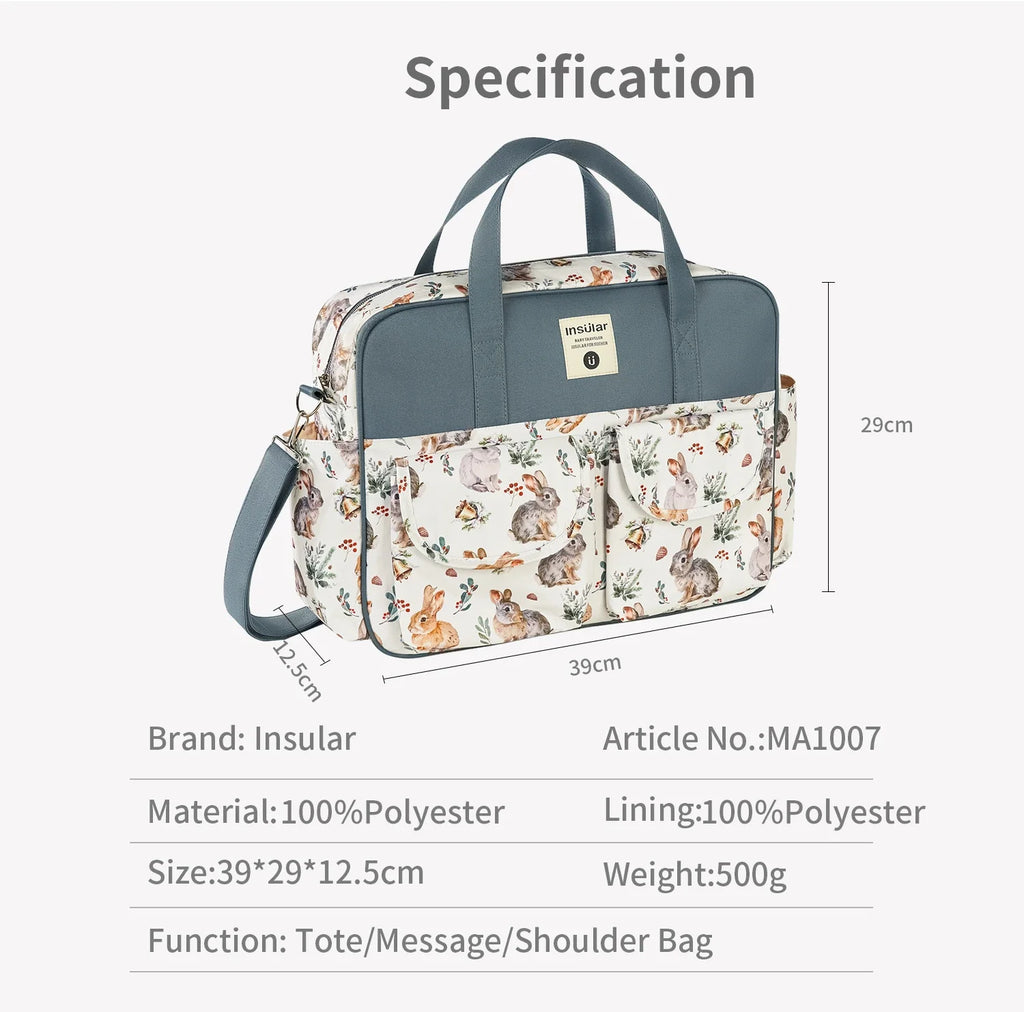 New Mummy Bag – Small Size, Lightweight, Waterproof, Multi-Functional Baby Diaper Crossbody Bag