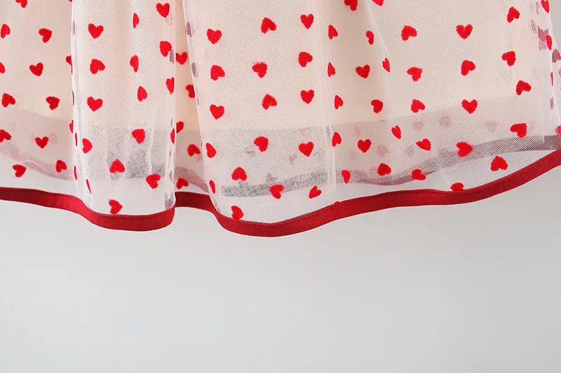 Baby Girl Red Heart Tutu Dress