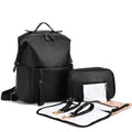 Multifunction Leather Diaper Bag – Large Capacity Maternity Backpack for Baby Care & Travel