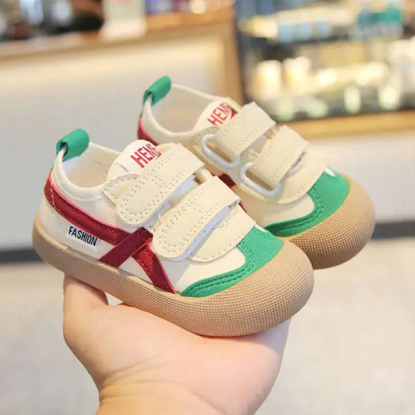 Kids Korean Canvas Shoes – Soft Sole Spring & Autumn Sneakers