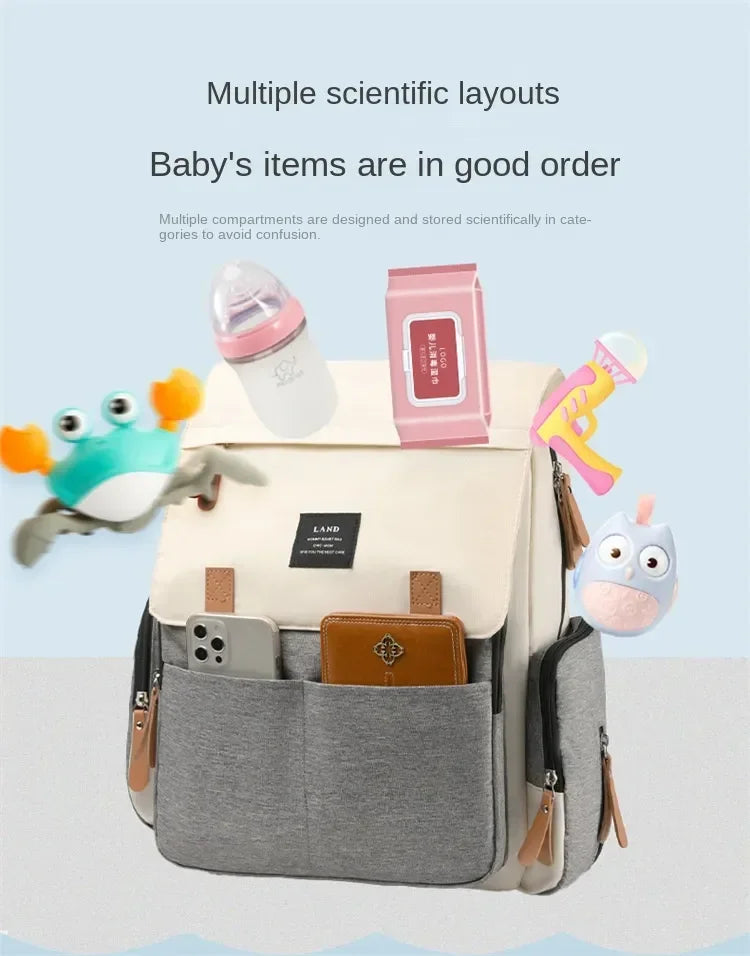 Travel Backpack for Moms – Large Capacity Waterproof Diaper & Baby Stroller Bag