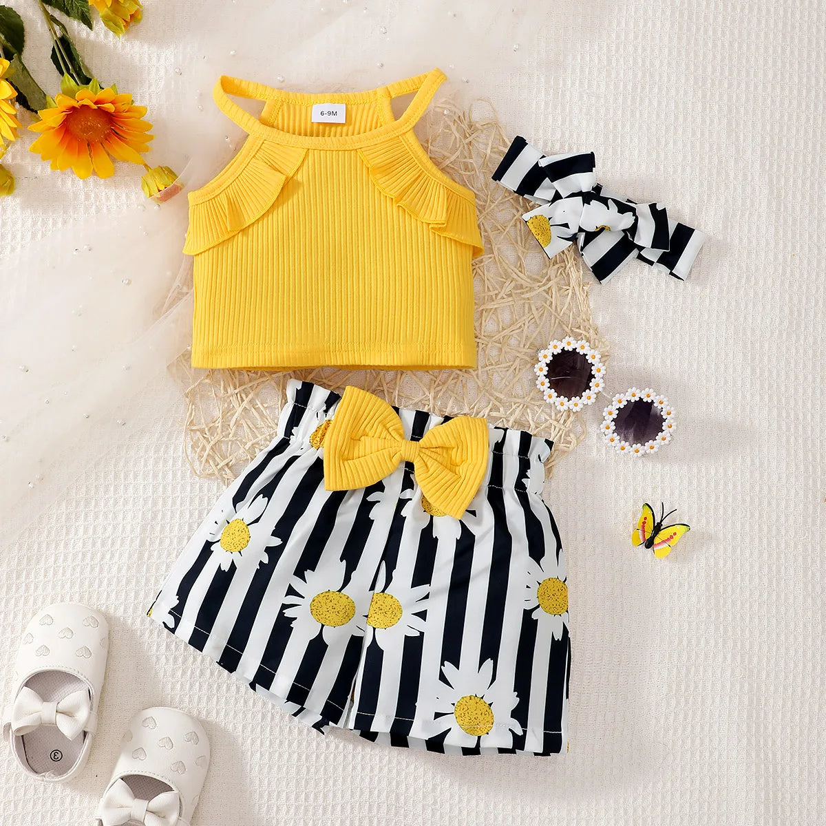 Baby Summer Bow Outfit (0-2Y)