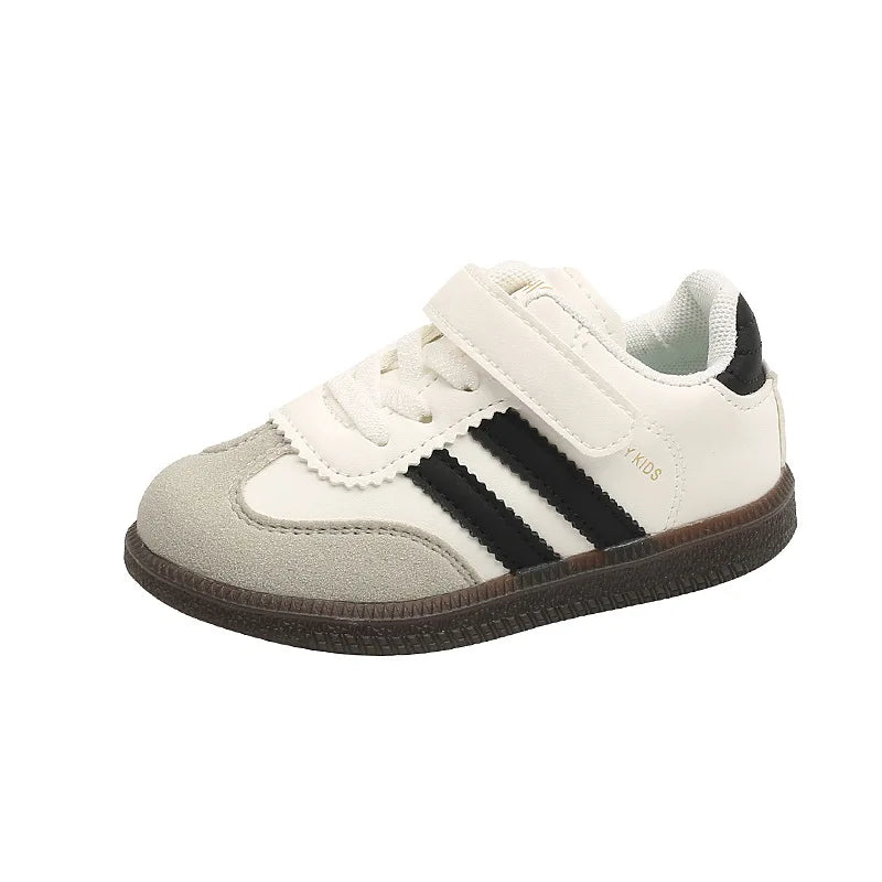 Kids’ PU Leather Sneakers – Soft-Soled Sport Shoes