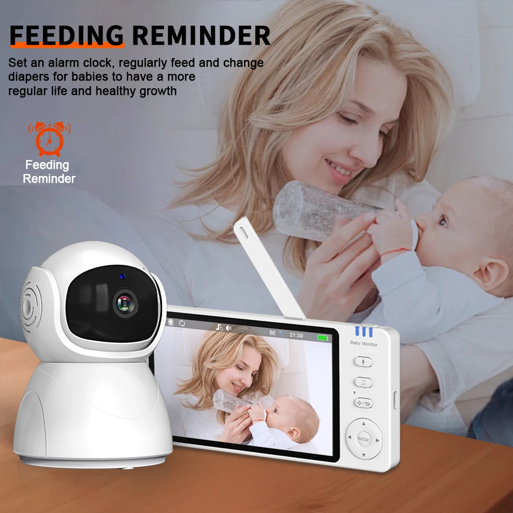 5" 720P HD Baby Monitor – Pan/Tilt, Night Vision & 2-Way Audio