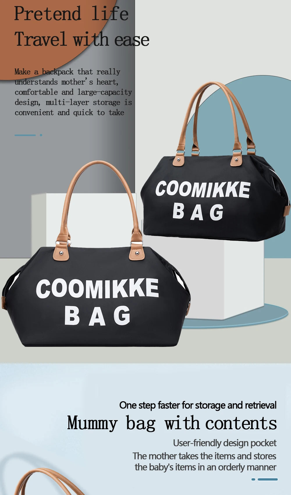 Multifunctional Mom & Baby Diaper Backpack