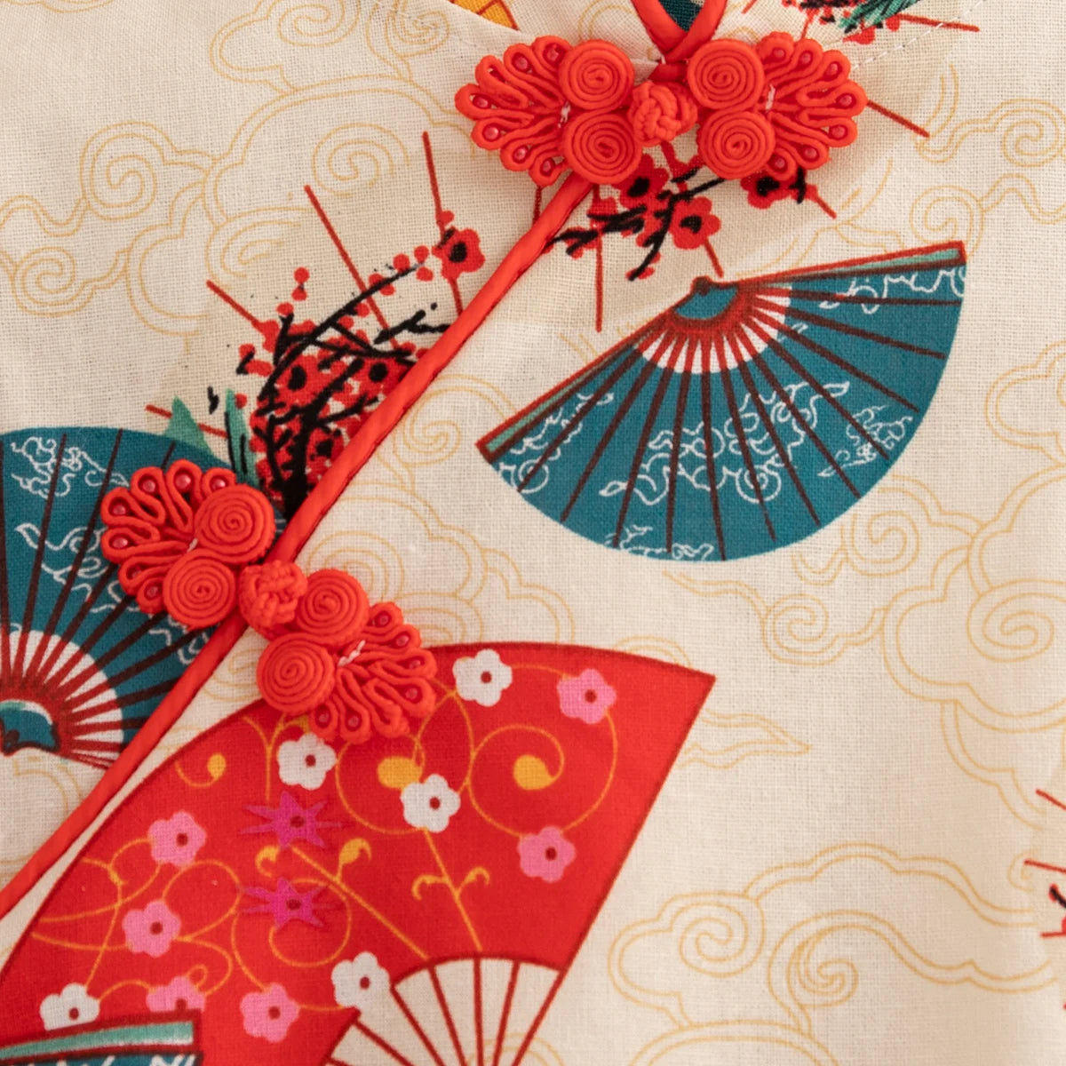 Baby Girl Red Qipao Dress (0–2Y)