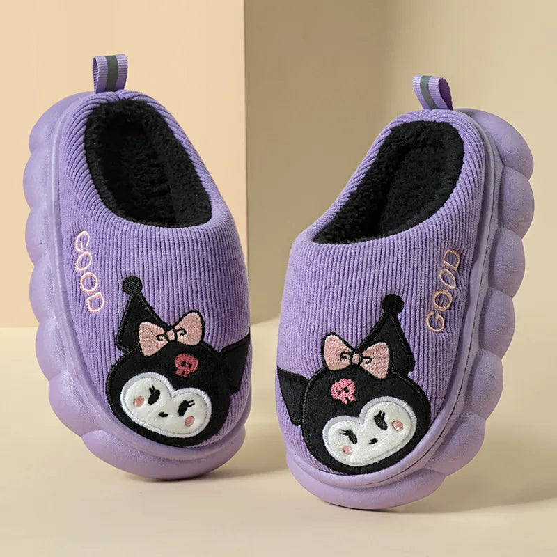 Kids’ Cotton Slippers – Warm, Anti-Slip Cartoon Plush Shoes
