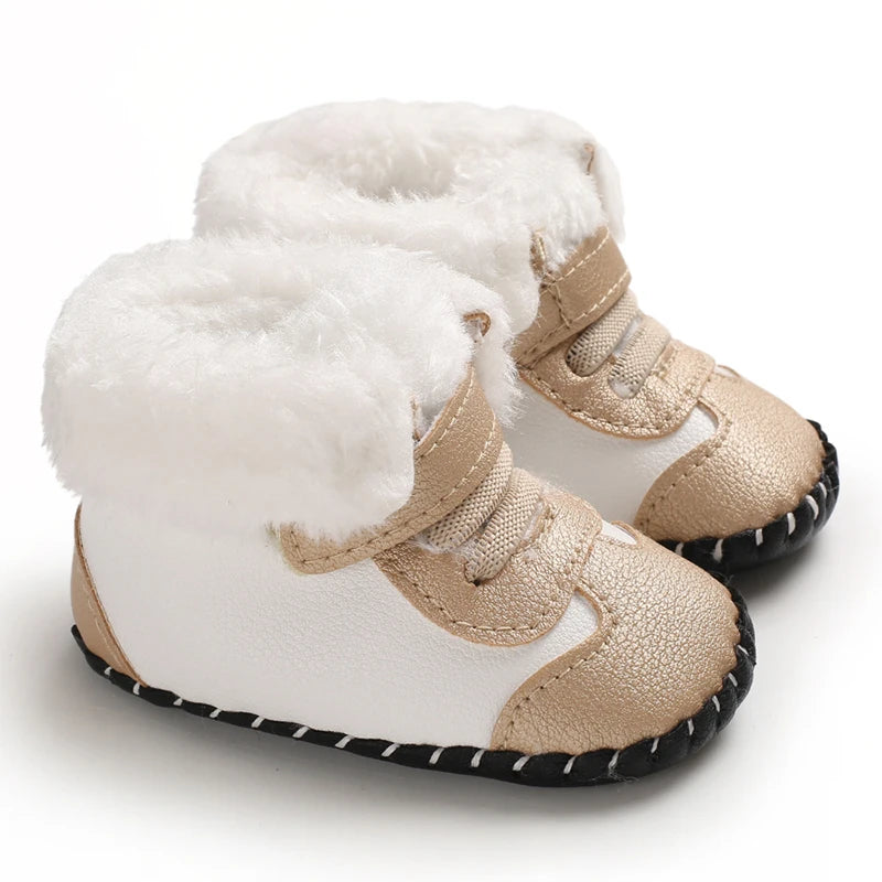 Winter 0-1 Year Old Baby Boots Warm and Cute Soft Soled Shoes