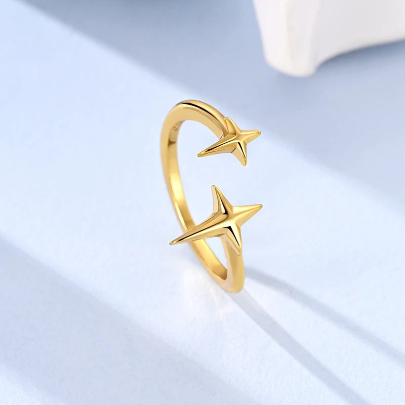 925 Sterling Silver Gold Ring