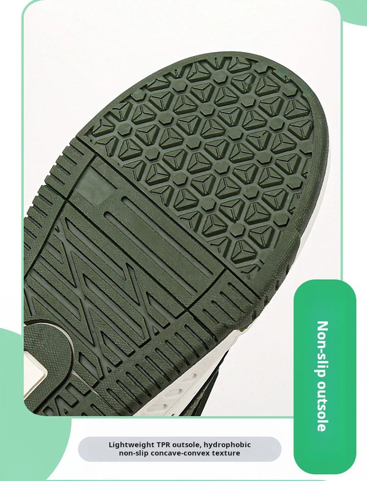 Kids’ Running Sneakers – Leather & Mesh, Non-Slip Shoes