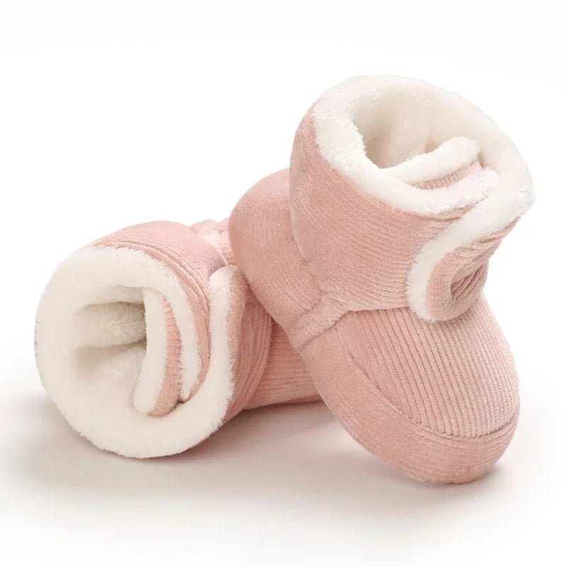 Baby Winter Snow Boots (0–18M) – Plush Soft Sole Toddler Shoes