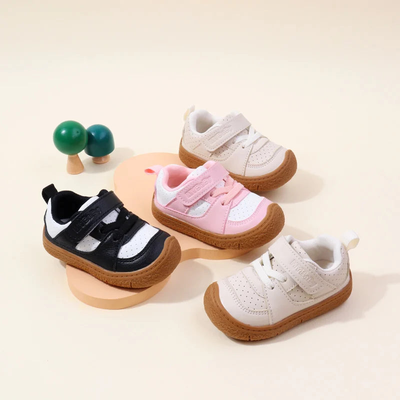 Toddler Shoes (1–5Y) – PU Rubber Sole Non-Slip Spring/Autumn Sneakers