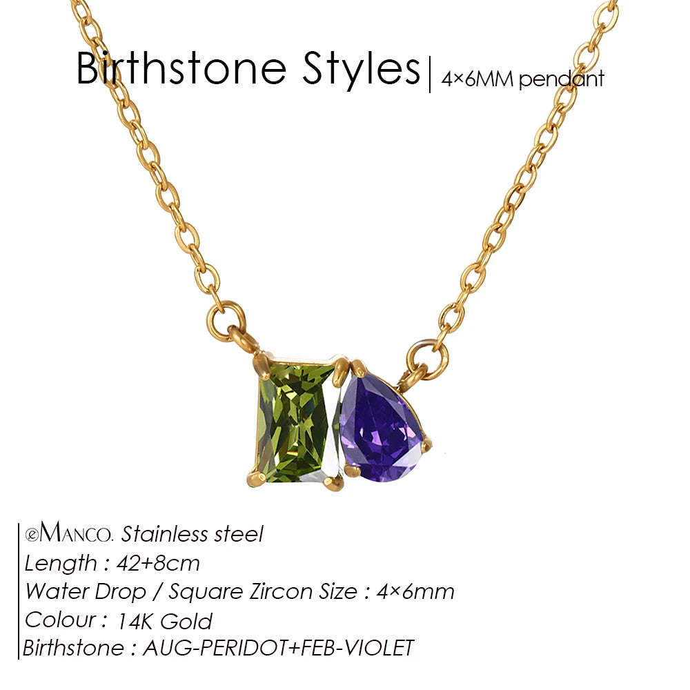 EManco Stainless Steel Square Zircon