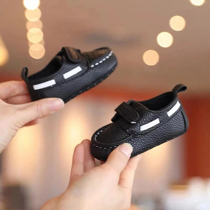 Baby Christening Shoes (0–18M) – PU Leather Moccasins for Boys & Girls