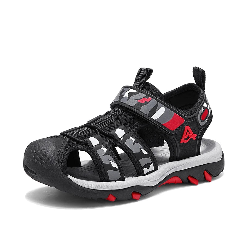 Kids’ Summer Water Sandals – Non-Slip Leather Shoes