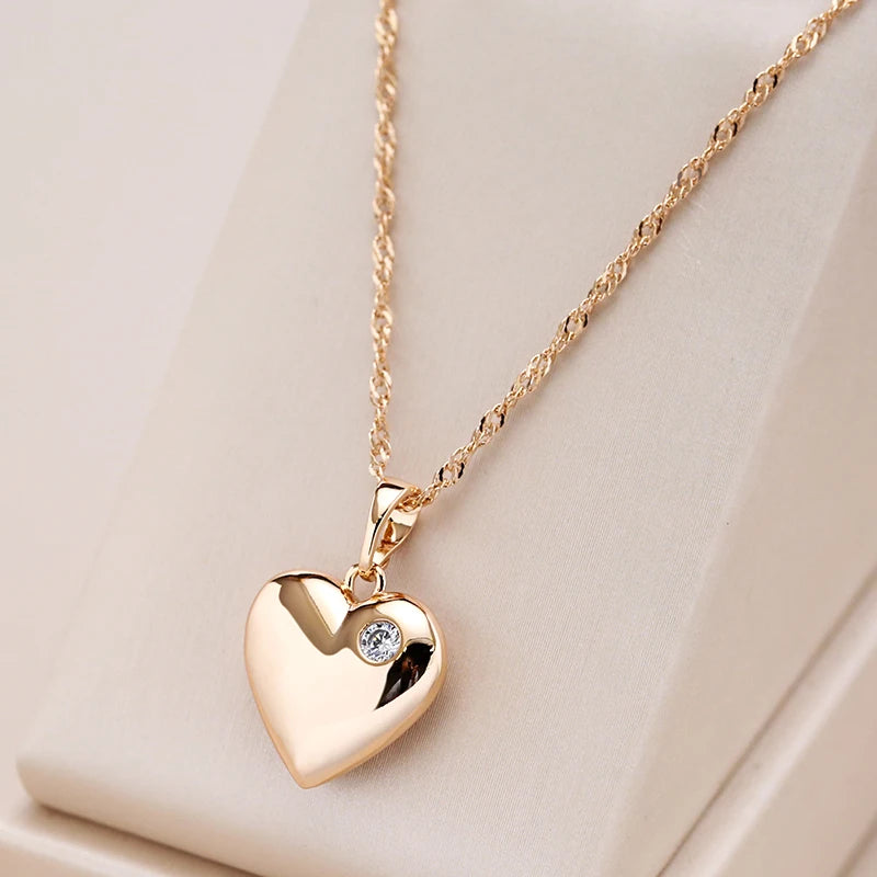 Kinel New Heart Pendant Necklace for