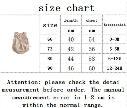 Baby Plaid Sleeveless Jumpsuit (0-24M)