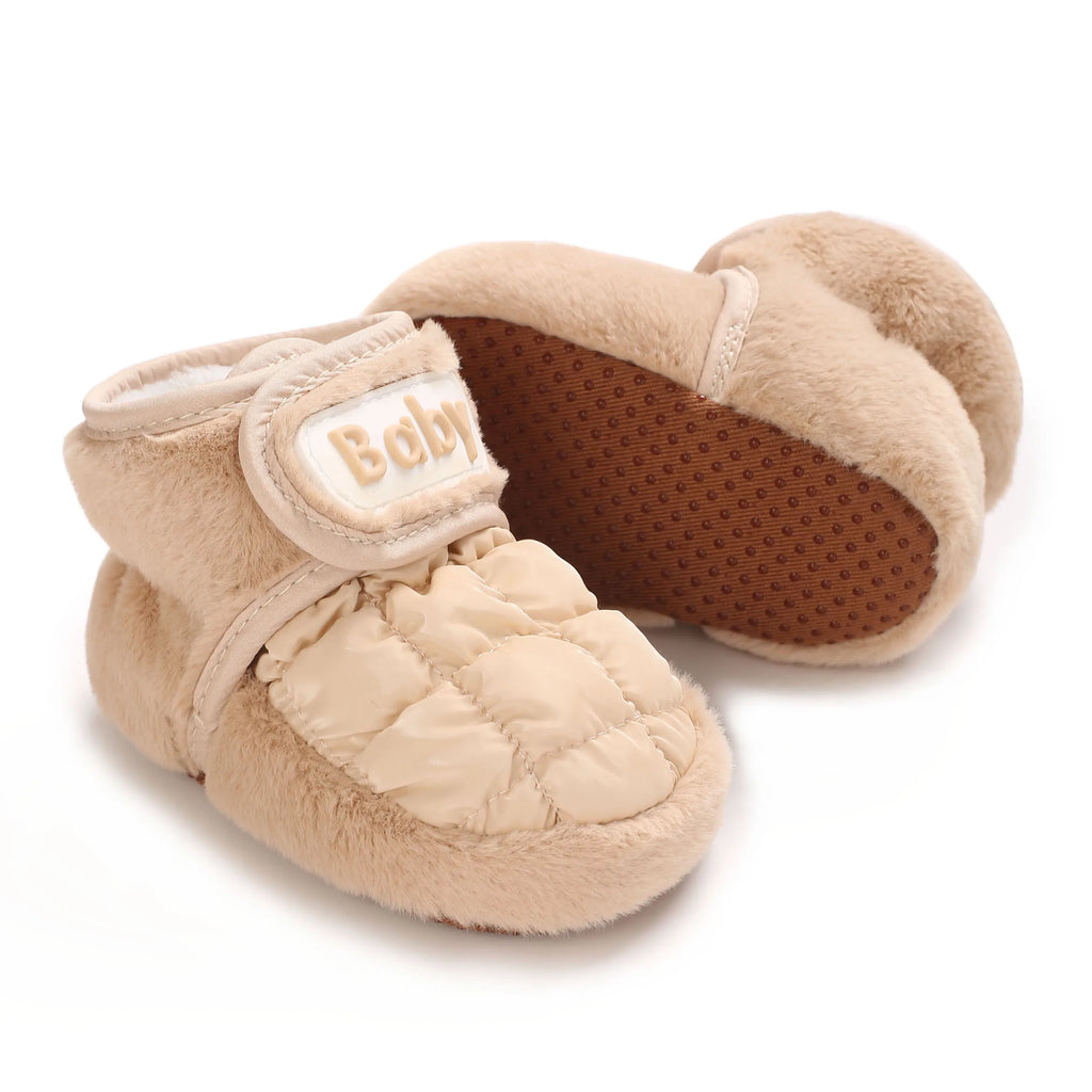 0-18M Apricot New Soft Winter Boots