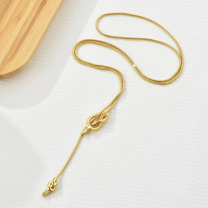 Vintage Niche Design Stainless Steel Knotted