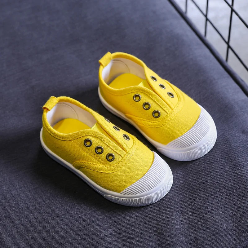 Kids’ Canvas Sneakers – Candy Color, Comfortable School Shoes