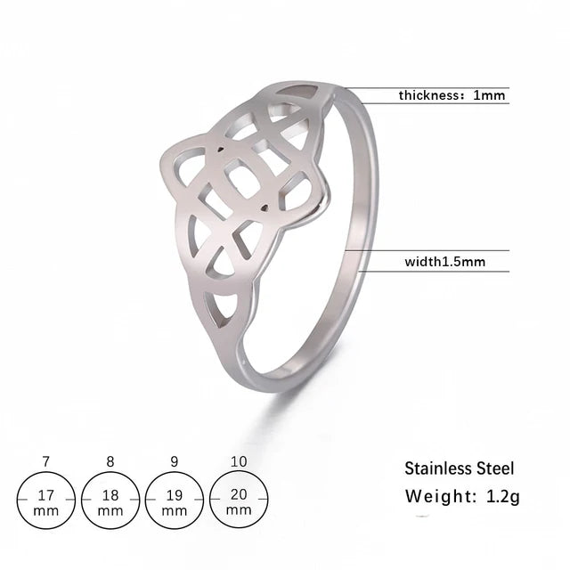Cazador  Triquetra Irish Celtics Knot Rings for Women Stainless Steel Talisman Amulet Man Ring Jewelry 2026 Couple Gifts