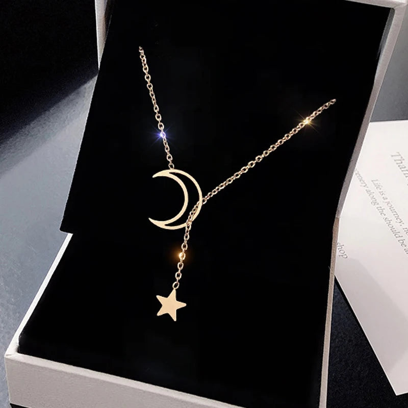 Moon Star Pendant Necklace