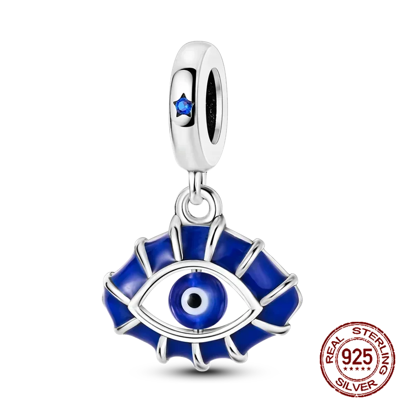 Sterling Silver Evil Eye Dangle