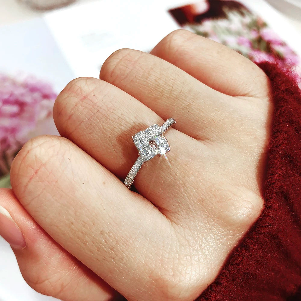 Dainty Zircon Gold Crystal Ring